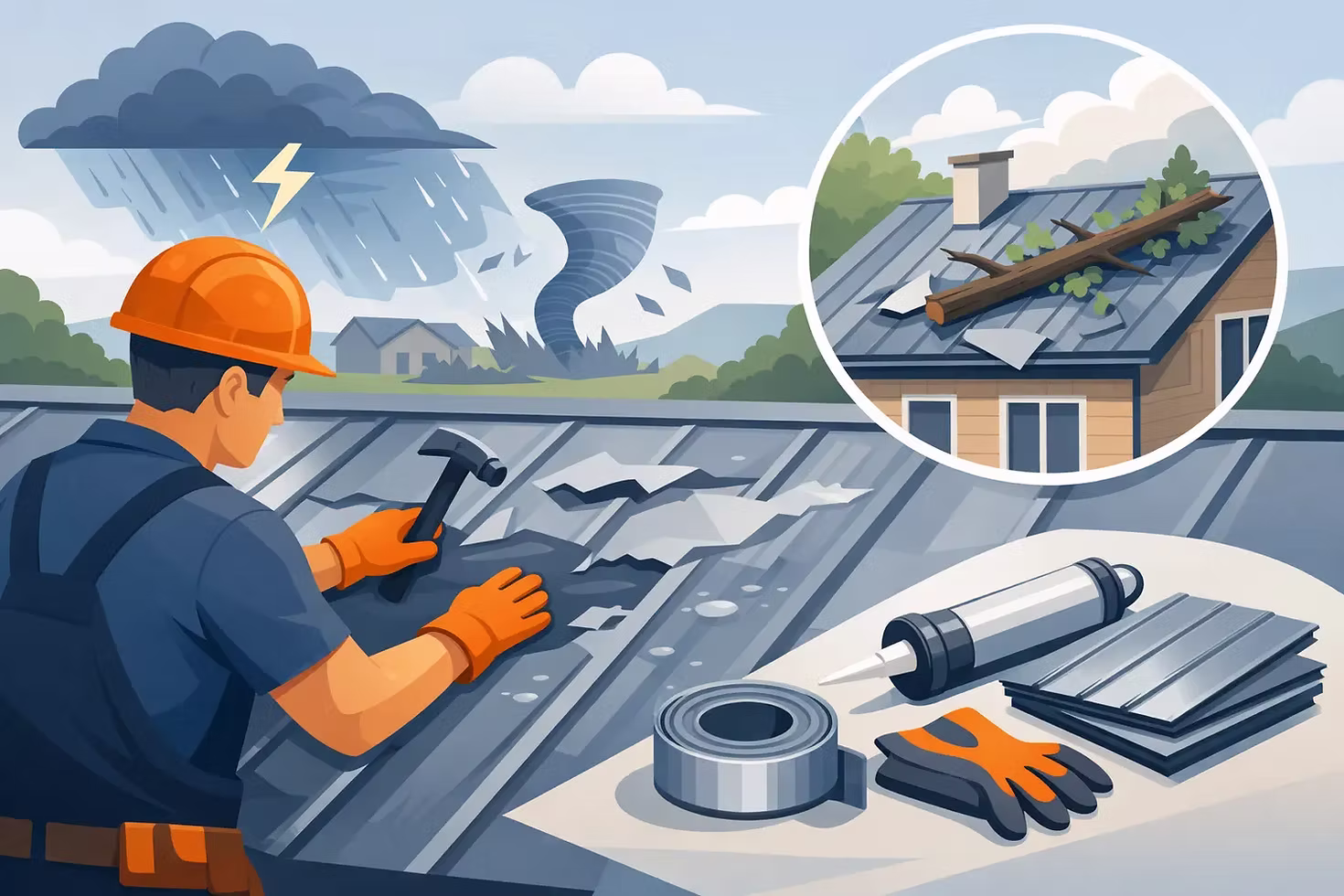 Metal Roof Storm Damage Repair Steps
