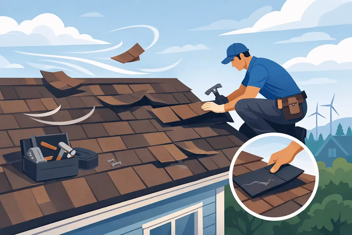 Wind Damaged Shingles Repair Guide