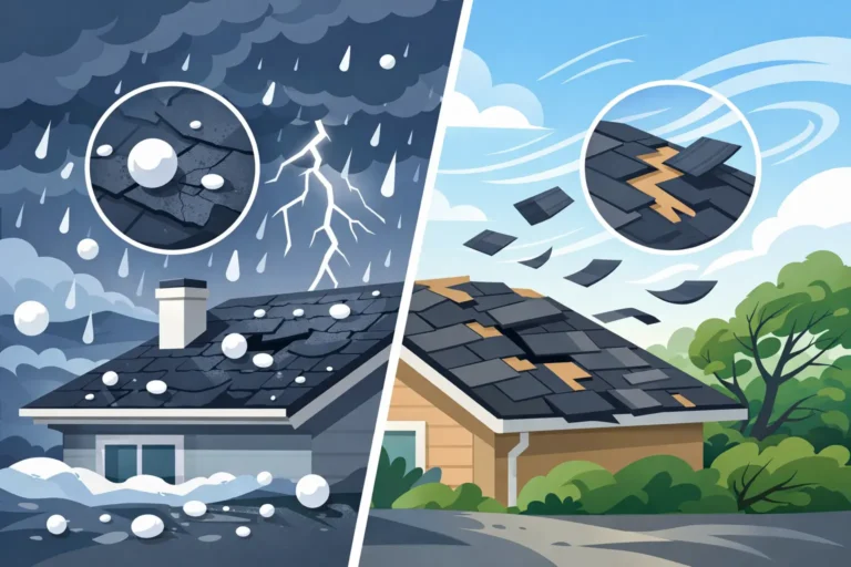 Hail vs Wind Roof Damage: How to Tell