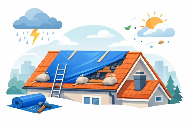 Temporary Tarp for Roof Damage Guide