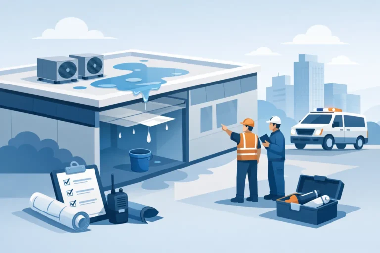 Commercial Roof Leak Response First Steps